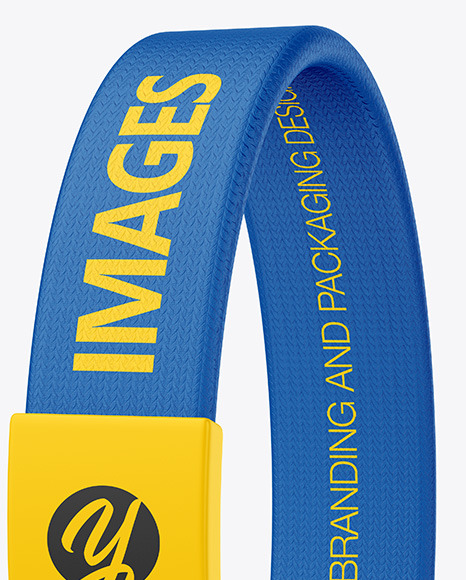 Textile Fabric Wristband Mockup PSD #7