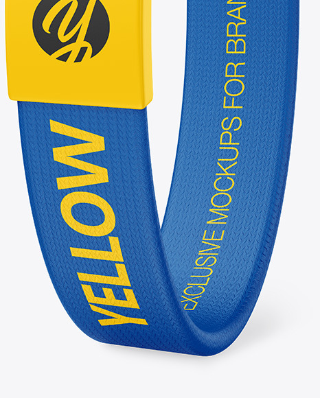 Textile Fabric Wristband Mockup PSD #5