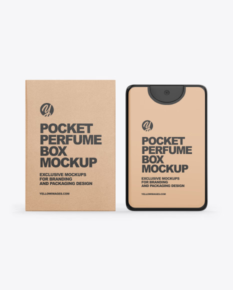 Pocket Perfume With Kraft Box Mockup PSD #2