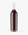 Clear Glass Red Wine Bottle Mockup