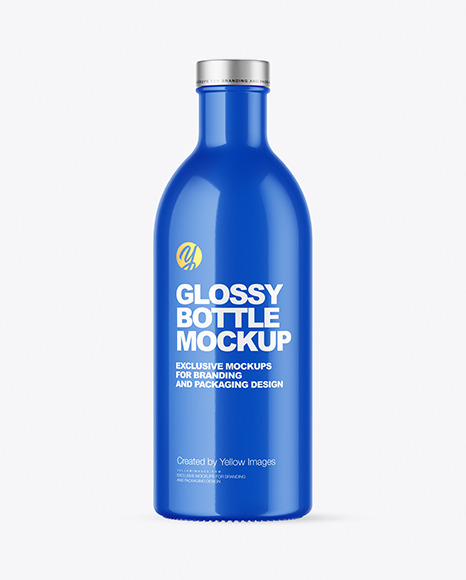 Glossy Bottle Mockup
