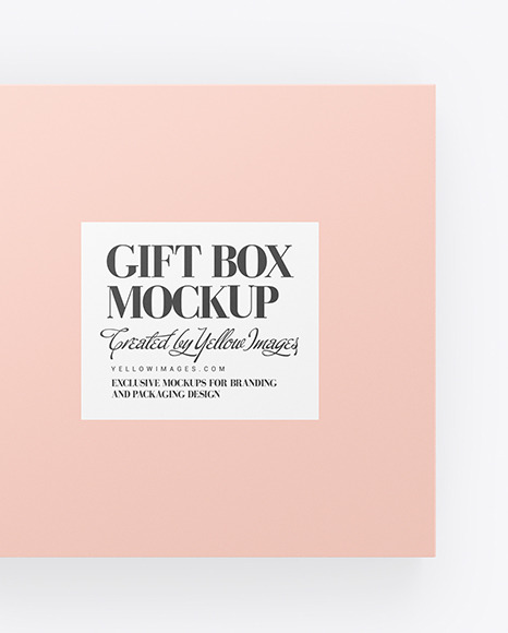 Opened Gift Paper Box Mockup PSD #4