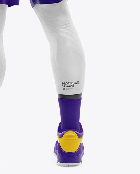 Basketball Kit Mockup – Back Half Side View PSD #1