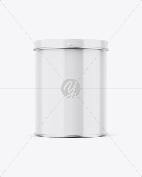 Glossy Tin Can Box Mockup PSD #3
