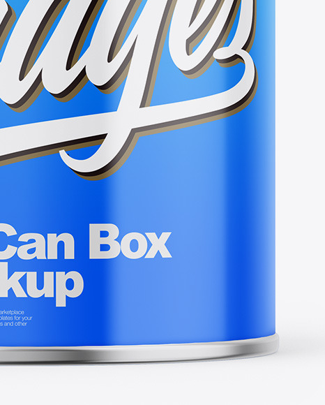 Glossy Tin Can Box Mockup PSD #1
