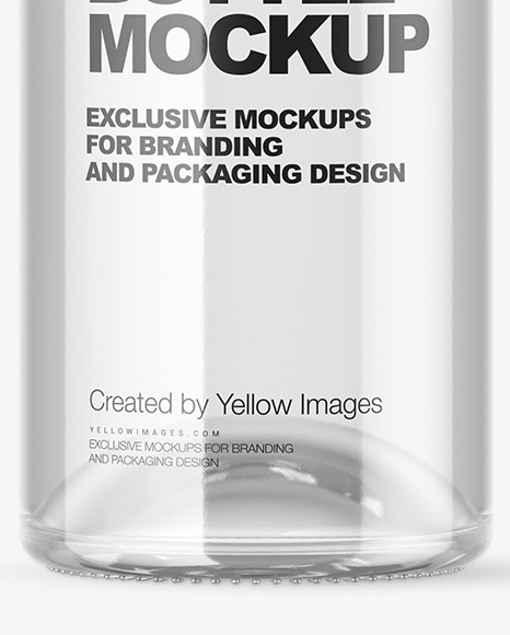 Clear Glass Bottle Mockup PSD #6