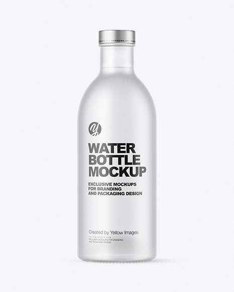 Frosted Glass Bottle Mockup PSD #2