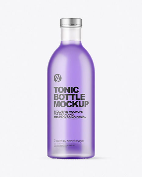 Frosted Glass Bottle w  Drink Mockup PSD #2