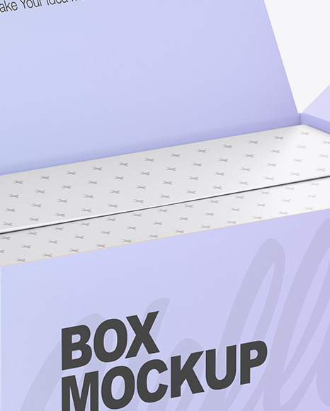 Opened Box Mockup PSD #6