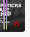 Metallic Chopsticks in Matte Pack Mockup