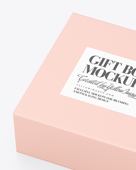 Opened Gift Paper Box Mockup PSD #3