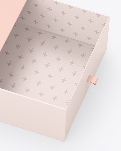 Opened Gift Paper Box Mockup PSD #4