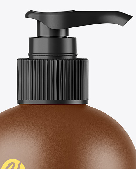 Textured Cosmetic Bottle w/ Closed Pump Mockup Textured Cosmetic Bottle w/ Closed Pump Mockup