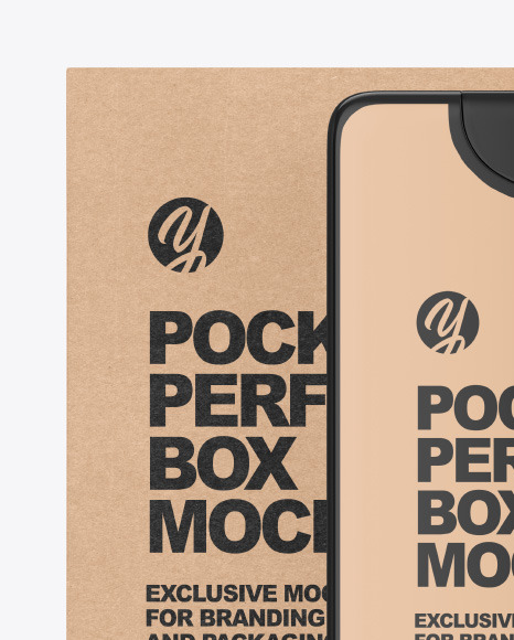 Pocket Perfume With Kraft Box Mockup PSD #2
