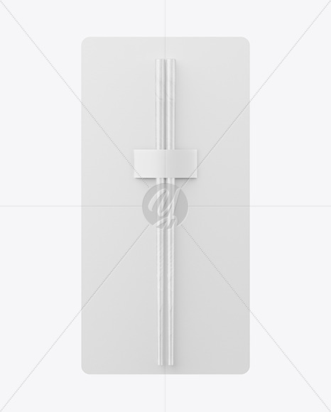 Wood Chopsticks in Matte Pack Mockup