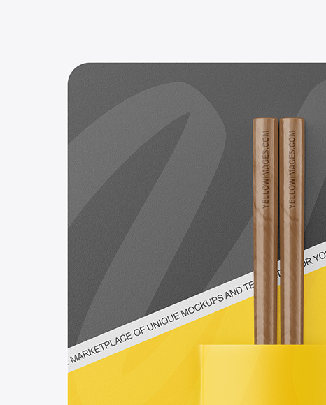 Wood Chopsticks in Matte Pack Mockup