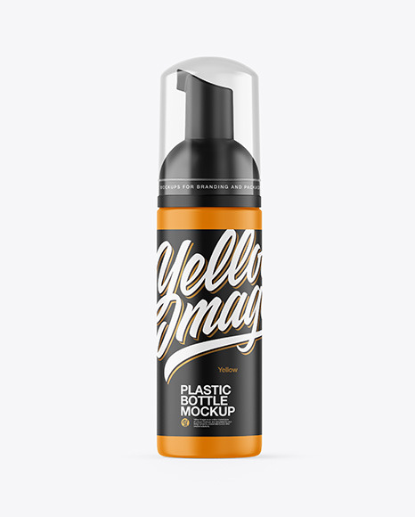 Matte Cosmetic Bottle with Pump Mockup