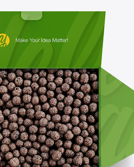 Paper Box With Chocolate Balls Mockup PSD #1