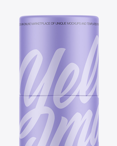 Matte Paper Tube Mockup PSD #2