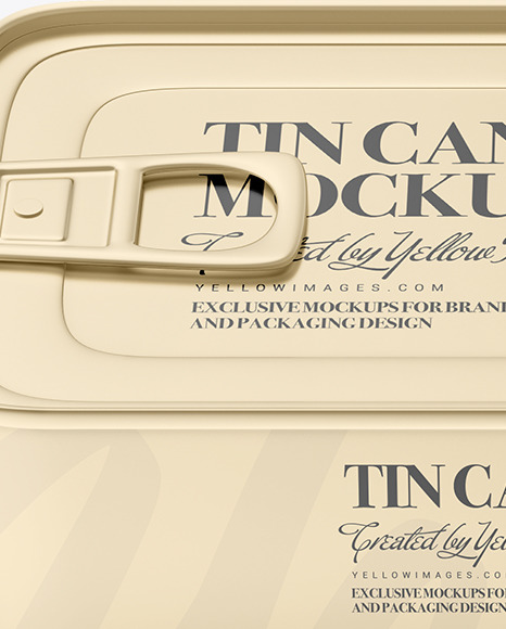 Fish Can w  Pull Tab Mockup PSD #2