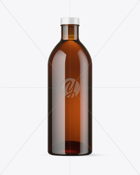 Amber Glass Bottle Mockup PSD #1