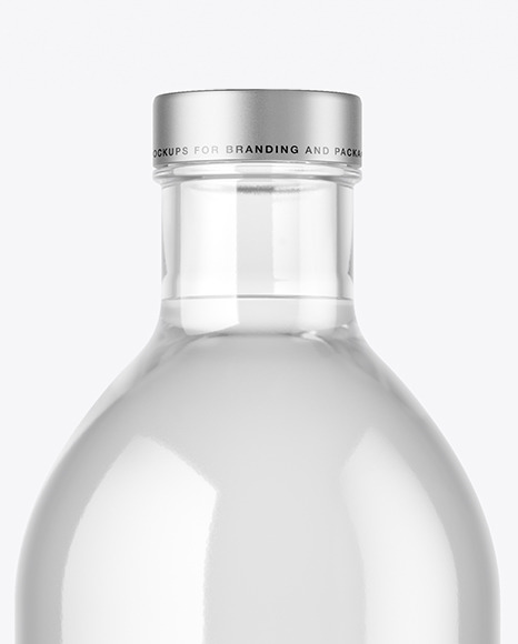 Clear Glass Bottle Mockup PSD #2