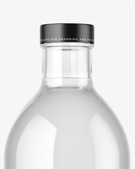 Clear Glass Bottle Mockup PSD #1