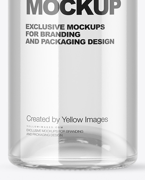 Clear Glass Bottle Mockup PSD #6