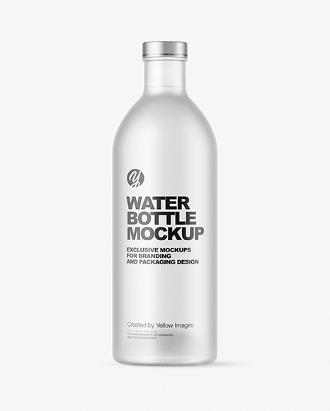 Frosted Glass Bottle Mockup