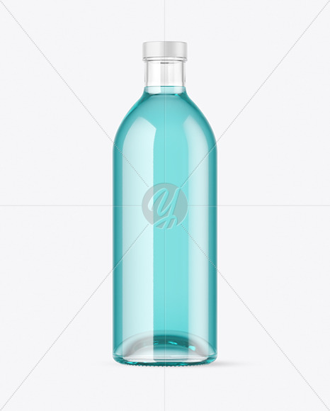 Clear Glass Bottle w  Drink Mockup PSD #1