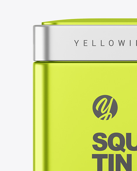 Metallic Tin Can Mockup PSD #2