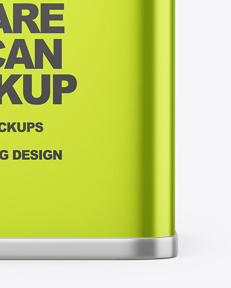Metallic Tin Can Mockup PSD #1