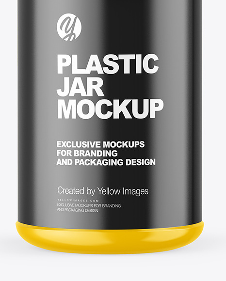 Glossy Plastic Jar Mockup PSD #1