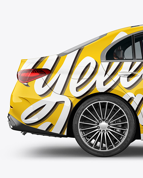 Compact Executive Car Mockup - Side View Compact Executive Car Mockup - Side View