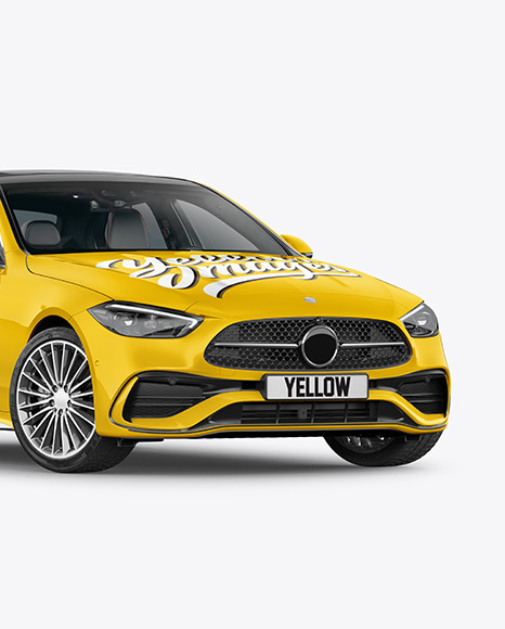 Compact Executive Car Mockup - Half Side View