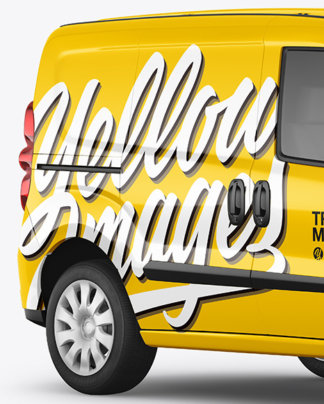 Panel Van Mockup   Half Side View PSD #1