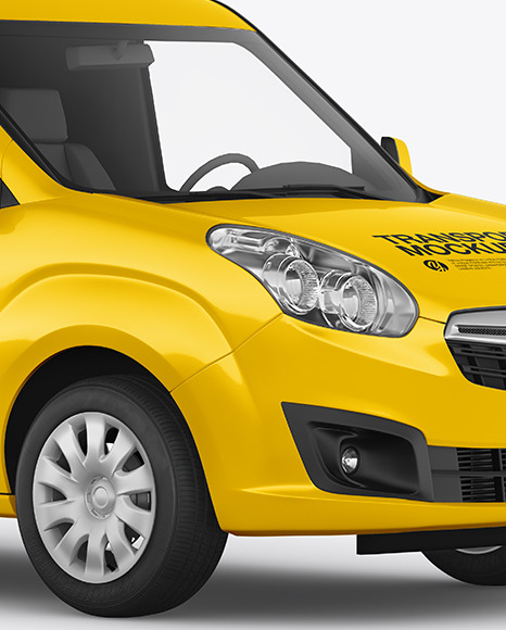 Panel Van Mockup   Half Side View PSD #6