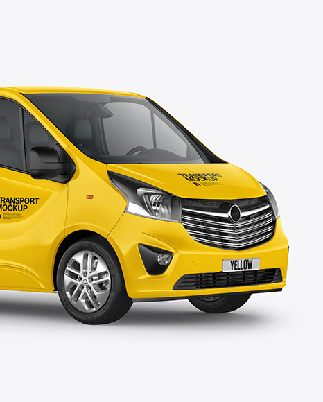 Panel Van Mockup   Half Side View PSD #4