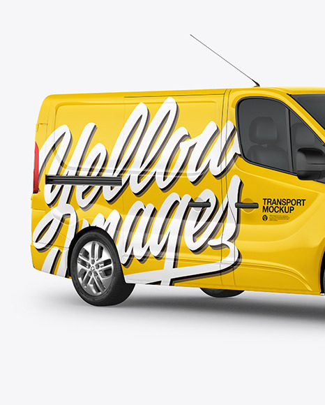 Panel Van Mockup   Half Side View PSD #2