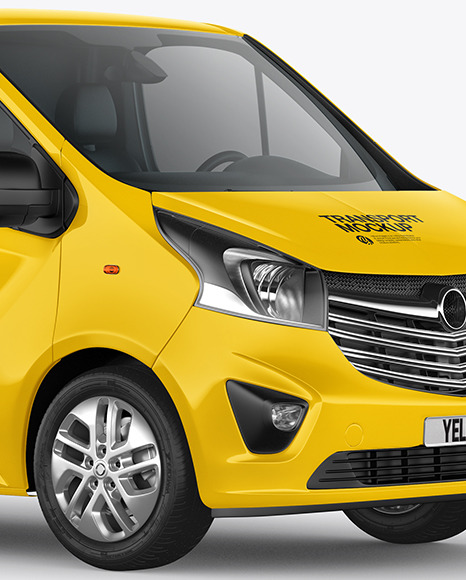 Panel Van Mockup   Half Side View PSD #6