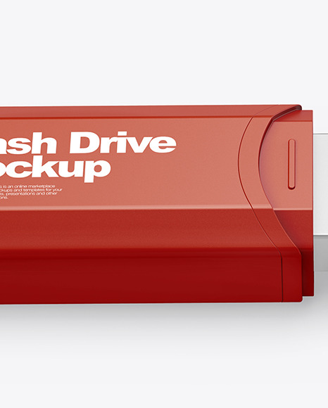 Plastic USB Flash Drive Mockup PSD #1
