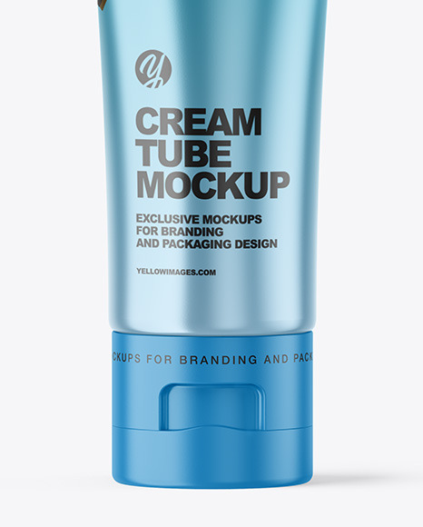 Metallic Cosmetic Tube Mockup PSD #1