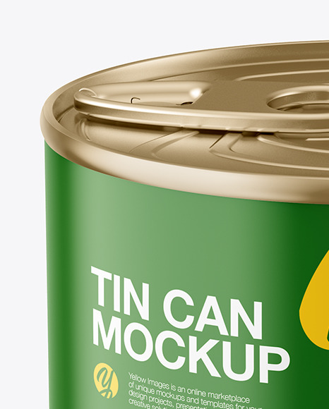 Glossy Tin Can Mockup PSD #2