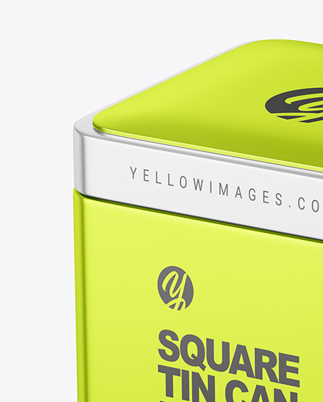 Metallic Tin Can Mockup PSD #2