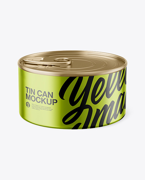 Metallic Tin Can Mockup