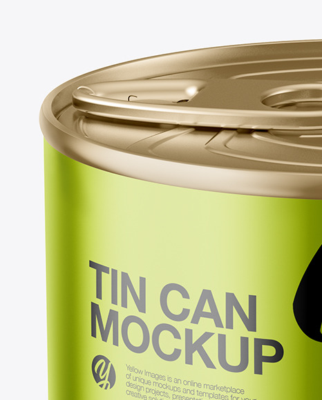 Metallic Tin Can Mockup PSD #2