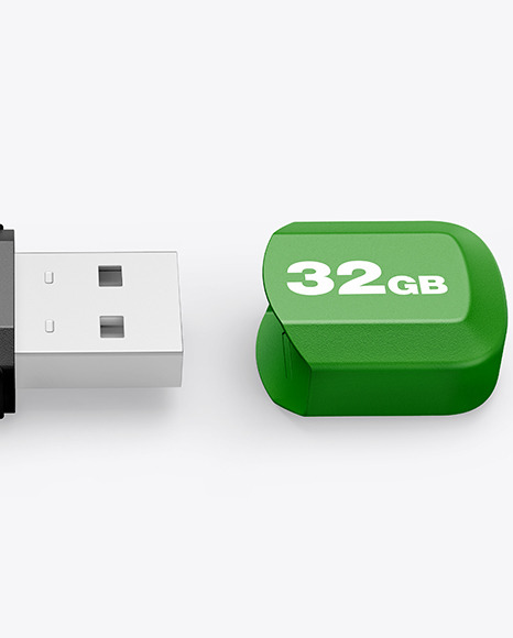 Textured USB Flash Drive Mockup PSD #2