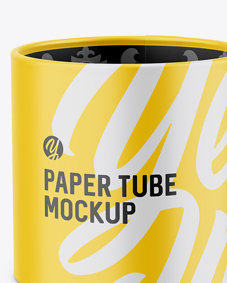 Opened Paper Tube Mockup PSD #3