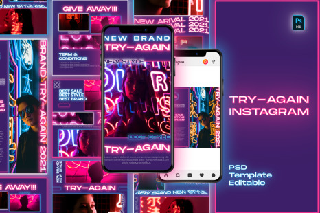Try-Again Instagram Template