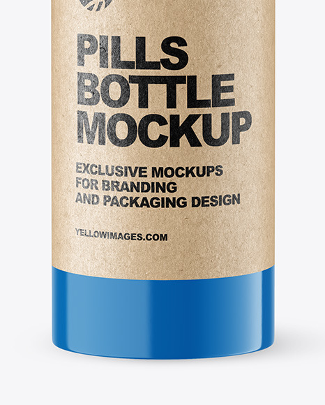 Glossy Plastic Pills Bottle Mockup PSD #6